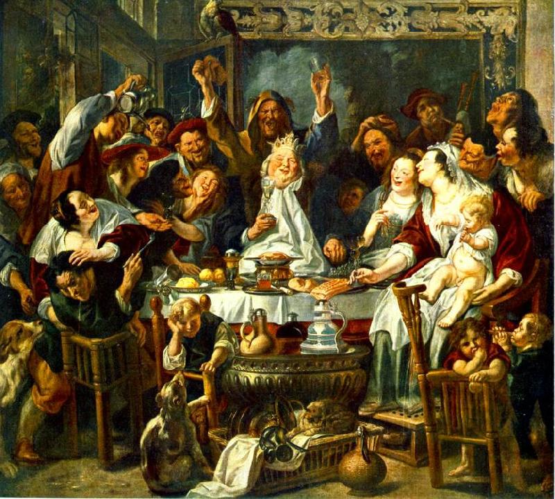 JORDAENS, Jacob The King Drinks sf France oil painting art